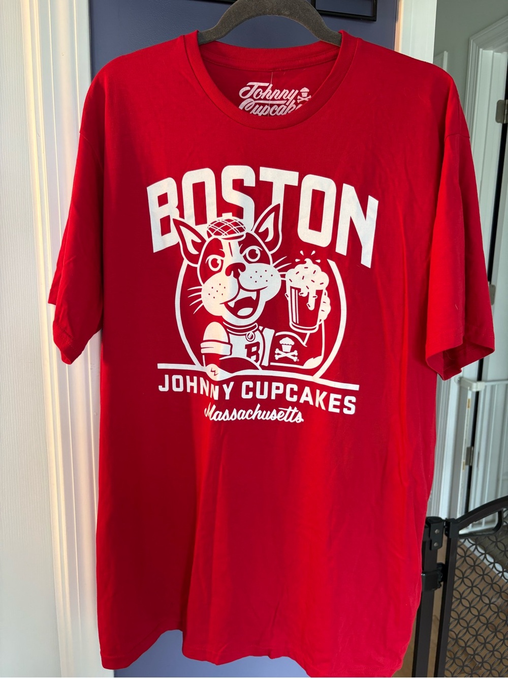 Johnny Cupcakes Red Boston Mascot Graphic Tee